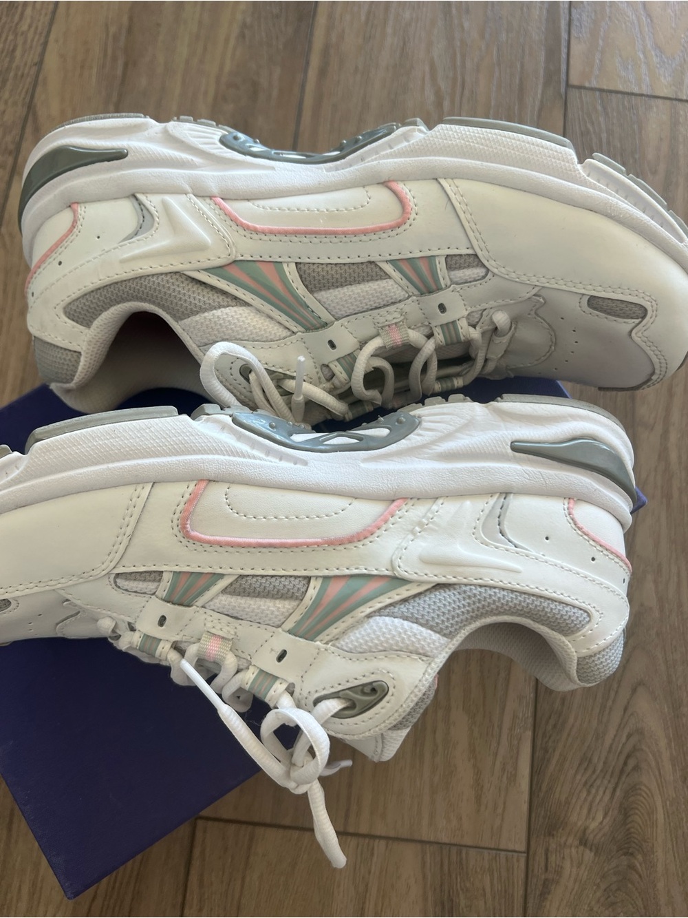 Vionic Women's White Sneakers with Pink & Mint Accents